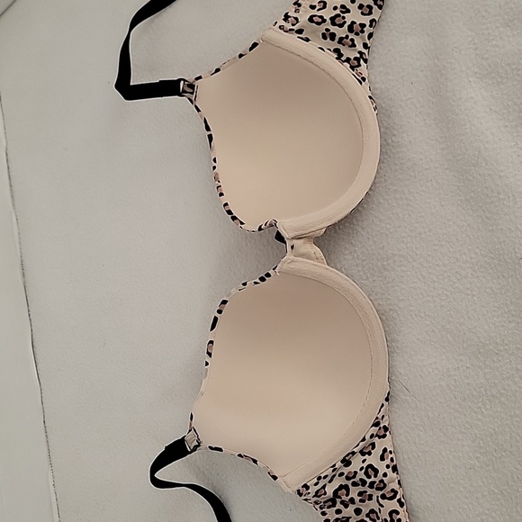 Victoria's Secret Tan Brown Black Animal Print Demi Underwire Bra, 34B - Picture 6 of 10
